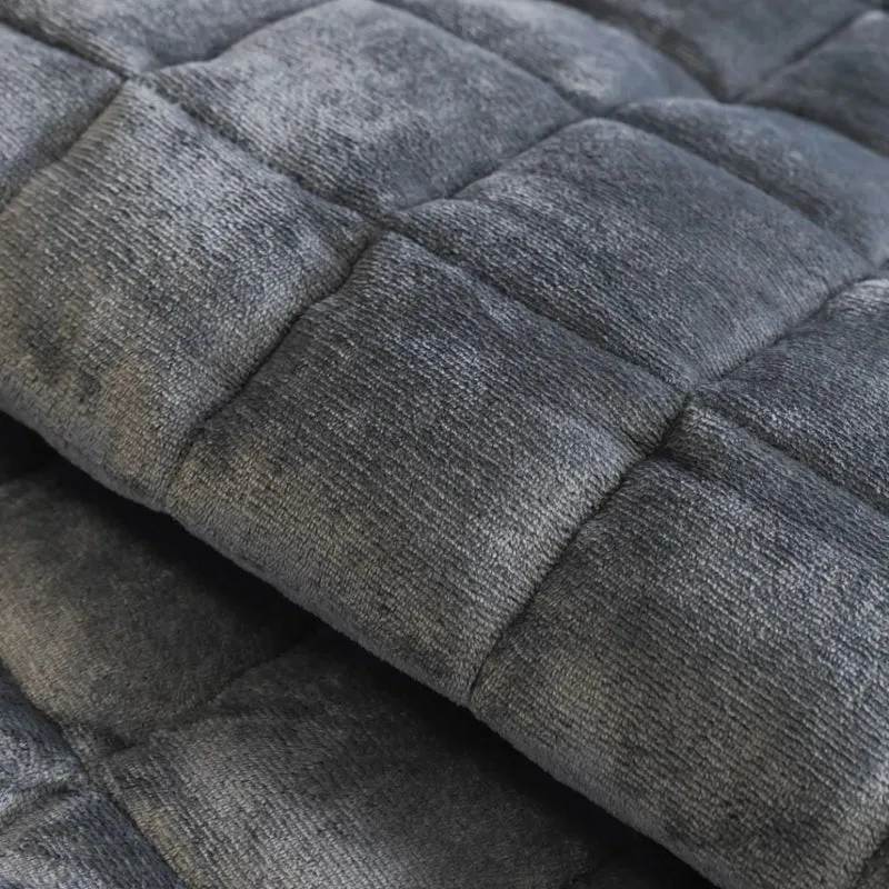Doorgestikte Bankhoes Antislip Krasbestendig Huisdieren Beschermer 70-240cm Microfiber Donkergrijs Bruin | Sansoti