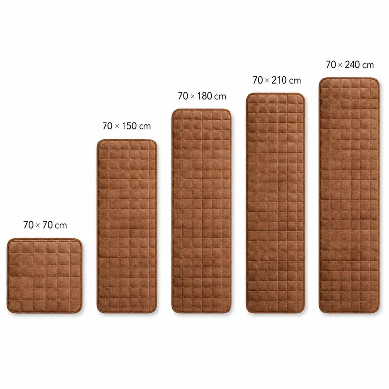 Doorgestikte Bankhoes Antislip Krasbestendig Huisdieren Beschermer 70-240cm Microfiber Donkergrijs Bruin | Sansoti
