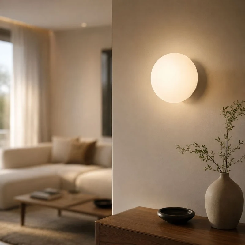 Wandlamp Bol Matglas G9 LED Wit 12-18cm Zwevend Design Moderne Verlichting voor Hal Badkamer Slaapkamer Woonkamer | Sansoti