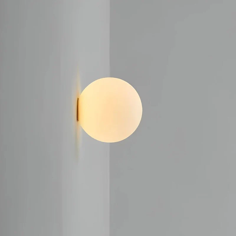 Wandlamp Bol Matglas G9 LED Wit 12-18cm Zwevend Design Moderne Verlichting voor Hal Badkamer Slaapkamer Woonkamer | Sansoti