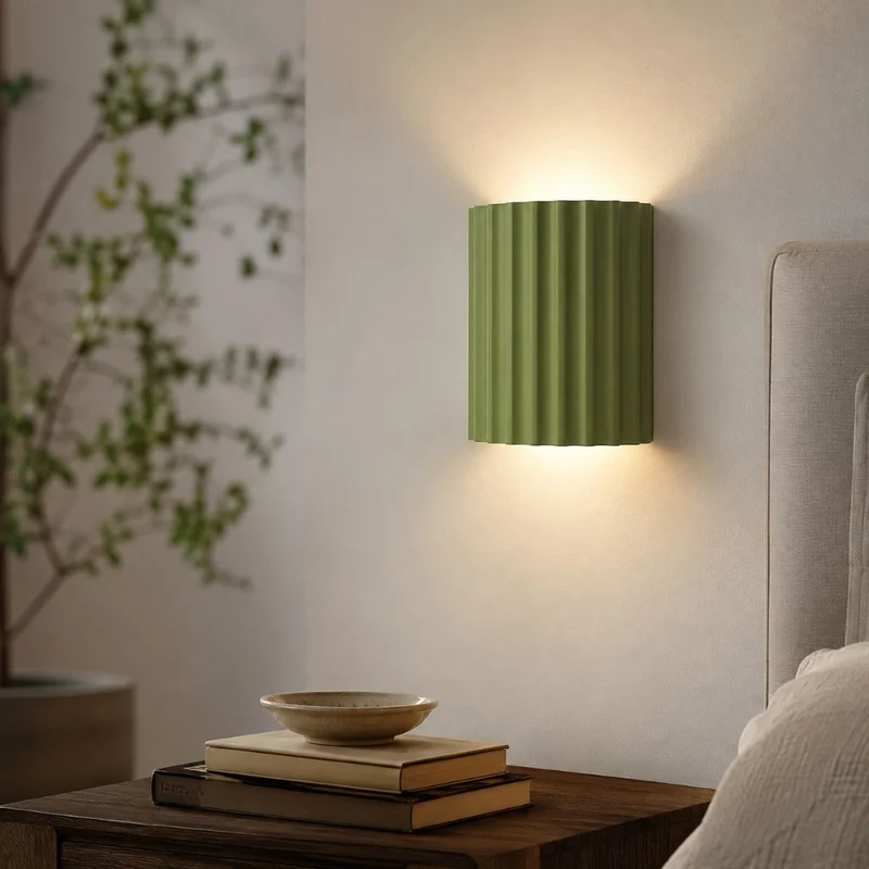 Wandlamp Geribbeld Hars G9 Pastellicht Omhoog Omlaag Verlichting Gangen Slaapkamer Trappenhuis Kinderkamer | Sansoti