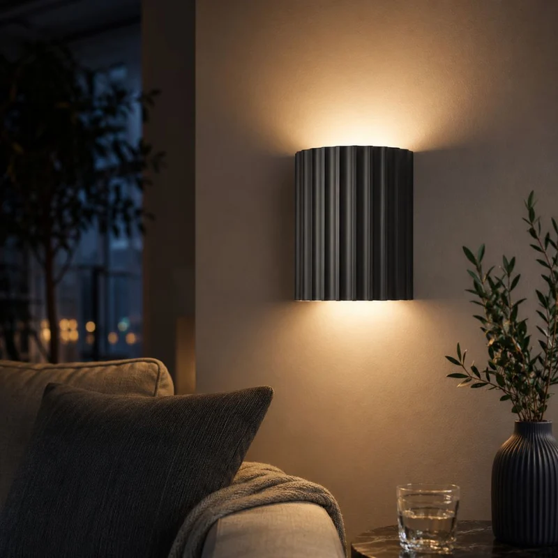 Wandlamp Geribbeld Hars G9 Pastellicht Omhoog Omlaag Verlichting Gangen Slaapkamer Trappenhuis Kinderkamer | Sansoti