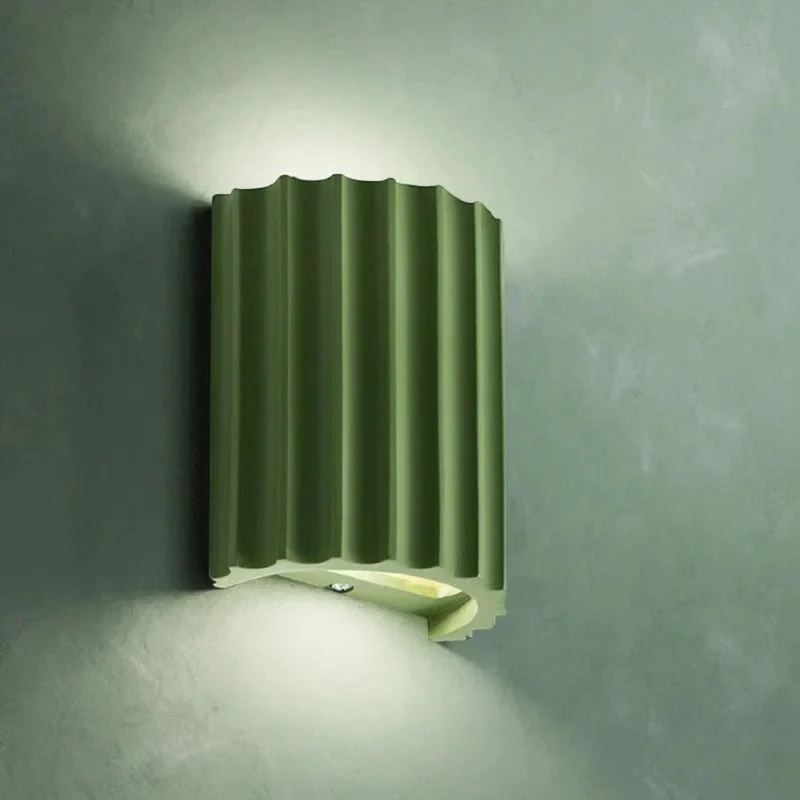 Wandlamp Geribbeld Hars G9 Pastellicht Omhoog Omlaag Verlichting Gangen Slaapkamer Trappenhuis Kinderkamer | Sansoti