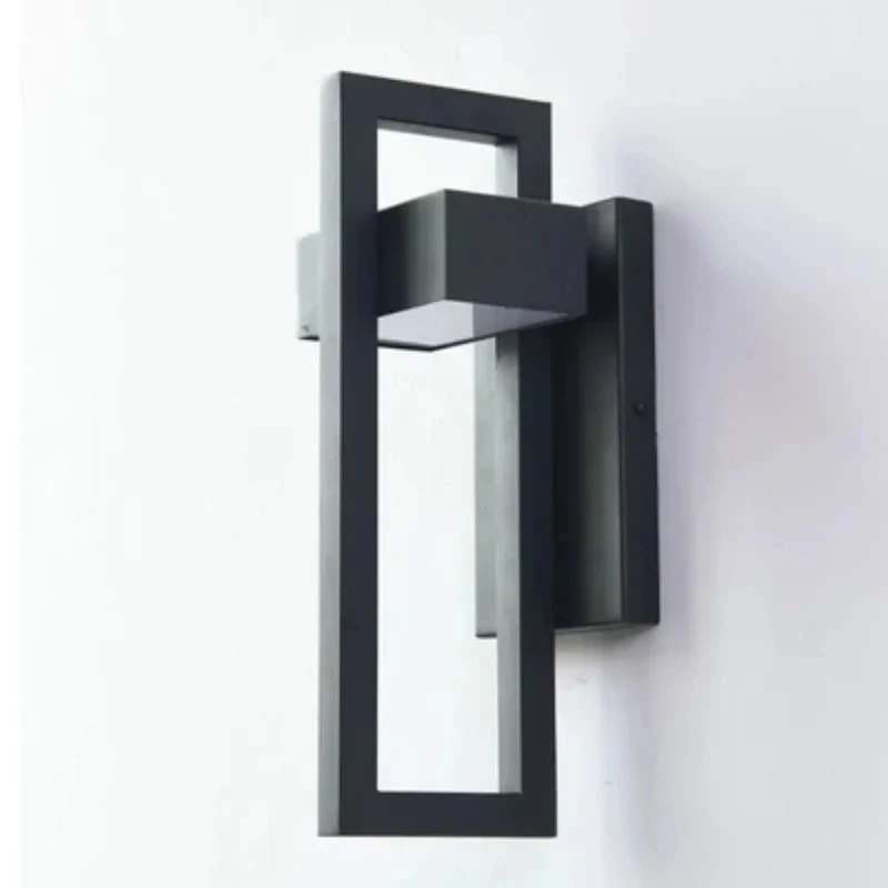 Buitenwandlamp Zwart Up Down Verlichting IP65 Waterdicht Tuin Terras Balkon Staal Glas E27 2 Maten Buiten | Sansoti