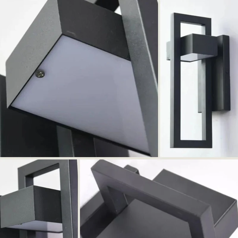 Buitenwandlamp Zwart Up Down Verlichting IP65 Waterdicht Tuin Terras Balkon Staal Glas E27 2 Maten Buiten | Sansoti