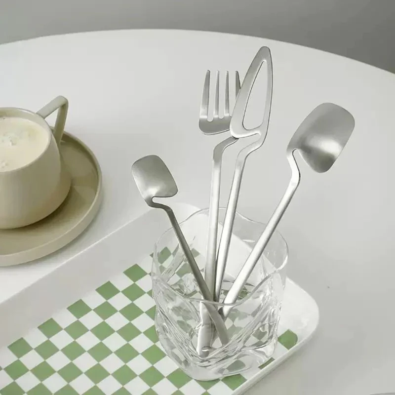 Bestek Set 304 RVS met Sculptuur Handvat Zilver Zwart Goud Roségoud 16 24 48 Delig Vaatwasbestendig Tafel | Sansoti