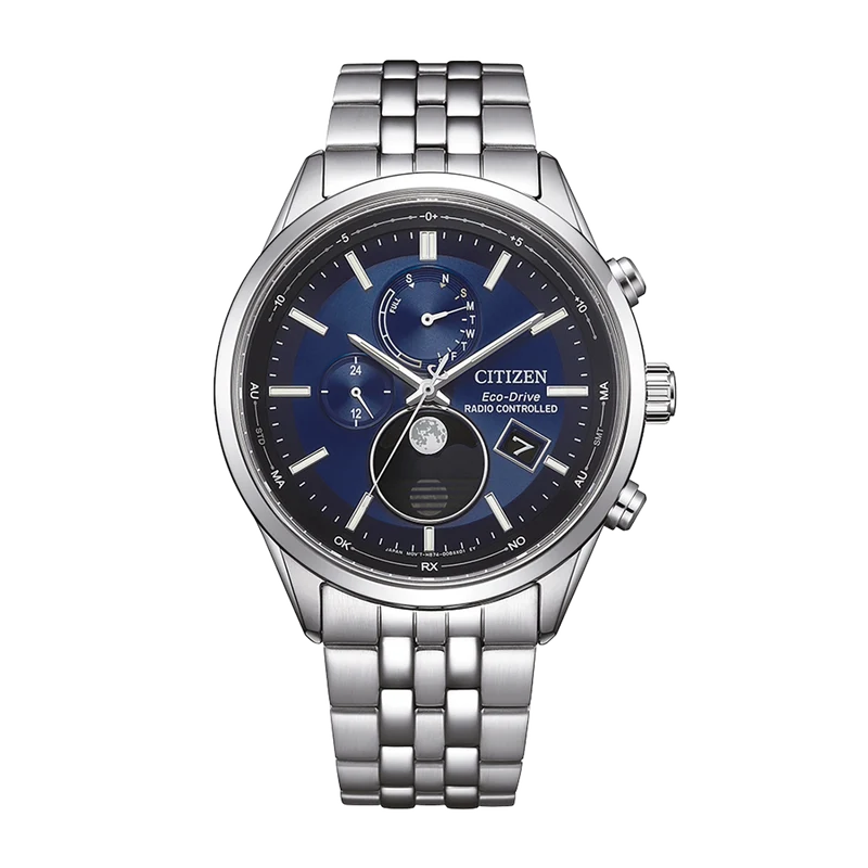 Citizen BY1030-09A Herrenuhr Eco-Drive • 4-Zonen Funkuhr Mondphase • Saphirglas