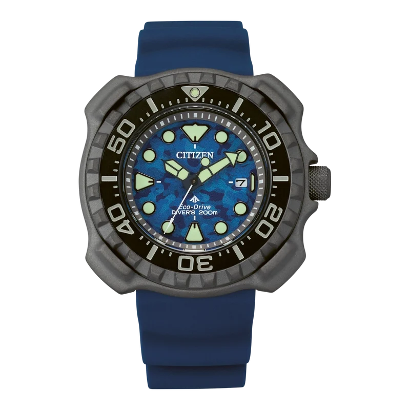 Citizen BN0227-09L Promaster Eco-Drive Herren Taucheruhr Blau • Titan-Gehäuse • 200 m wasserdicht