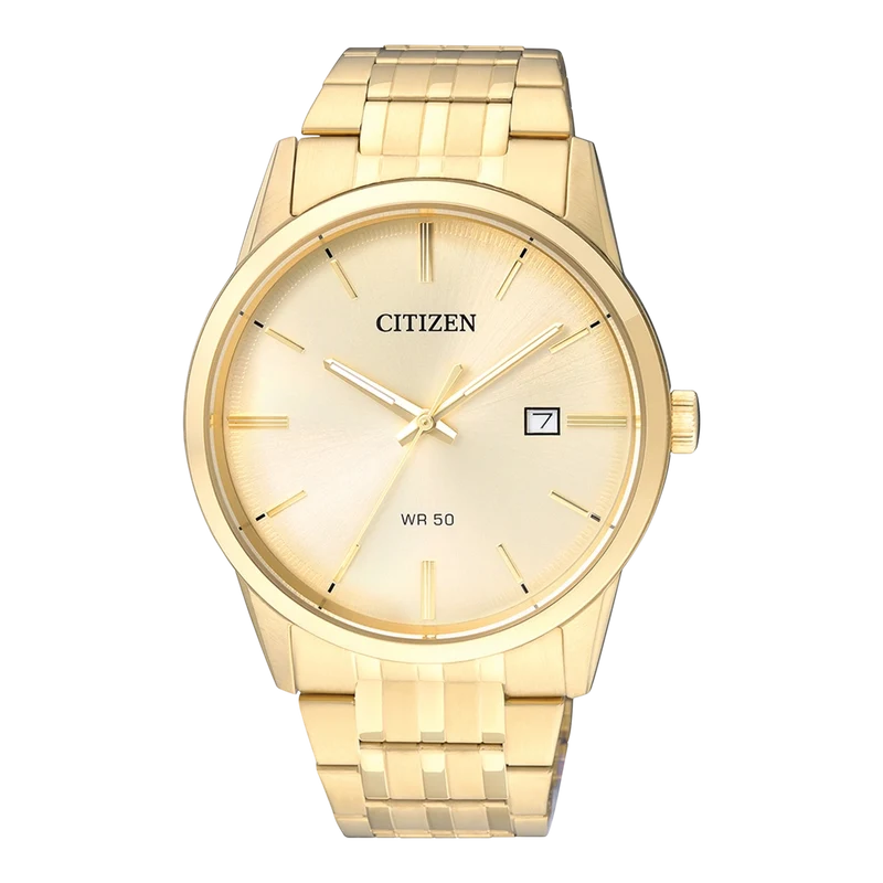 Citizen BI5002-57P Herrenuhr • Quarzwerk mit Datum • Goldfarben