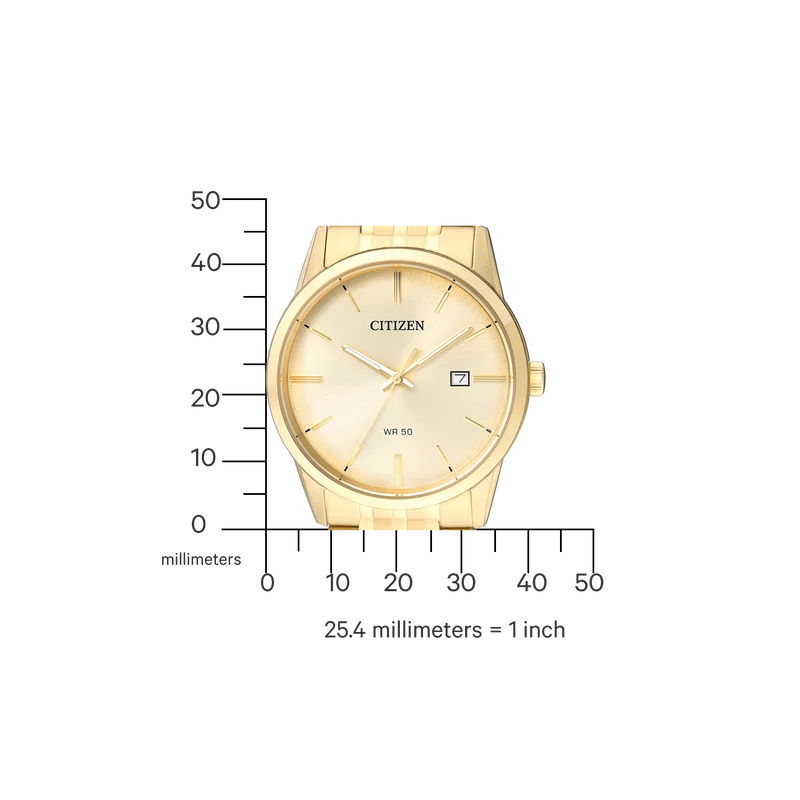 Citizen BI5002-57P Herrenuhr • Quarzwerk mit Datum • Goldfarben