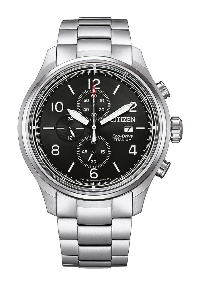 Citizen Zenshin CA4610-85L Herren Armbanduhr Blau • Eco-Drive Solar • Super Titanium Chronograph