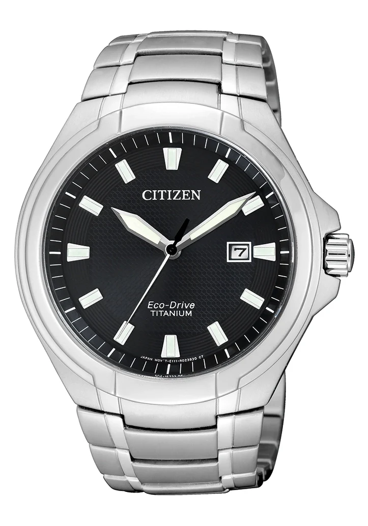 Citizen Eco-Drive AW1900-50E Herrenuhr Schwarz • Super Titanium • Solarbetrieb