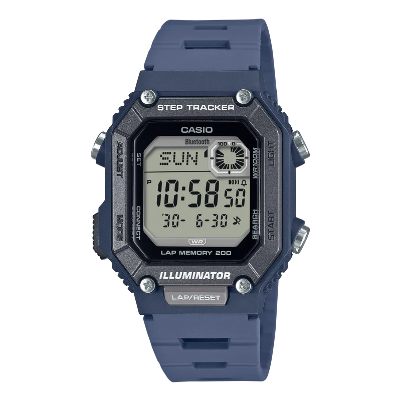 Casio WS-B1000-2AVEF Herren Armbanduhr Blau • Bluetooth Schrittzähler • 10 ATM Wasserschutz