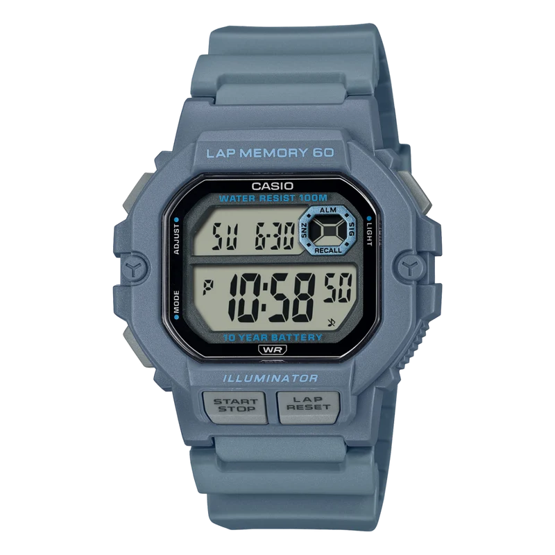 Casio Timeless WS-1400H-2AVEF Herrenuhr • 60-Rundengedächtnis • 100 m Wasserdicht