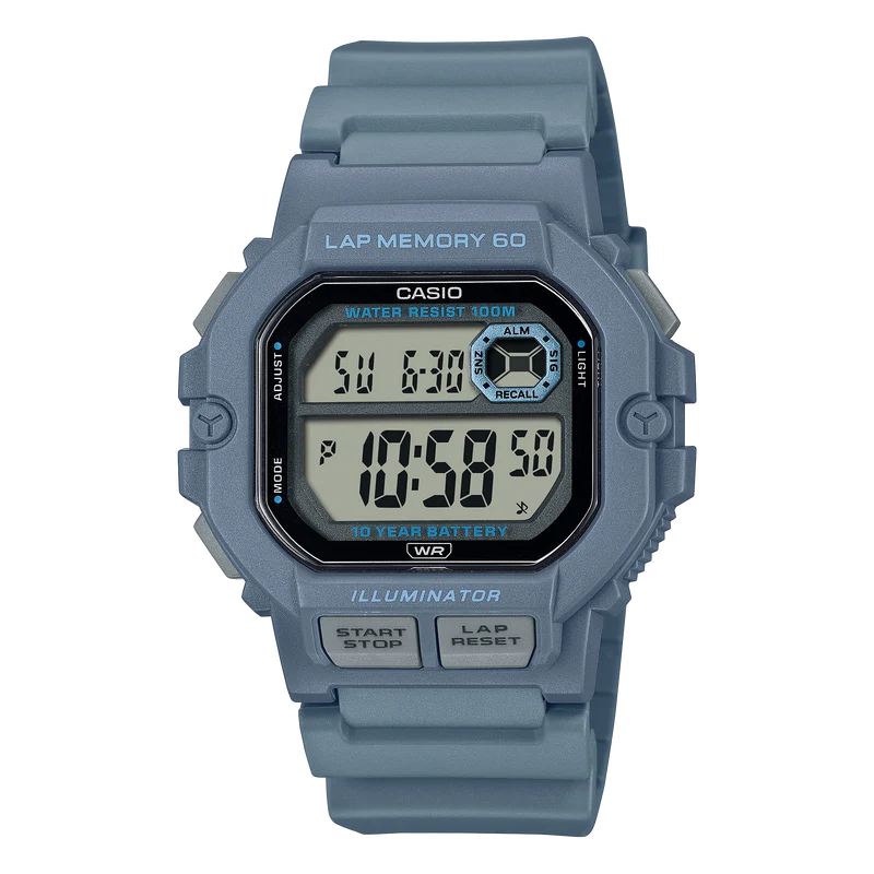 Casio Timeless WS-1400H-2AVEF Herrenuhr • 60-Rundengedächtnis • 100 m Wasserdicht