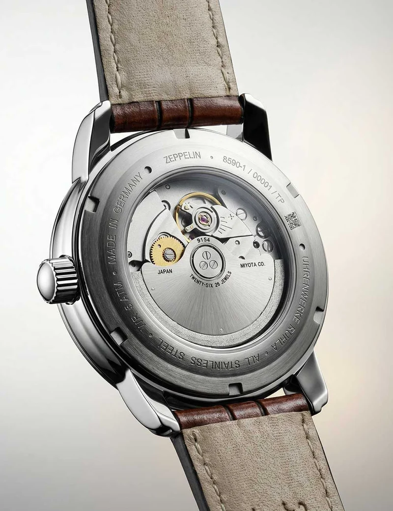 Zeppelin Friedrichshafen 8590-1 Herrenuhr Silber • Automatikwerk • 5 ATM wasserdicht