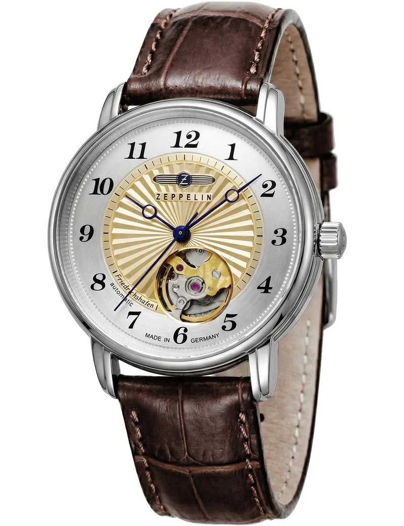 Zeppelin Friedrichshafen 85675 Damen • Offenes Herz Automatikwerk • Made in Germany