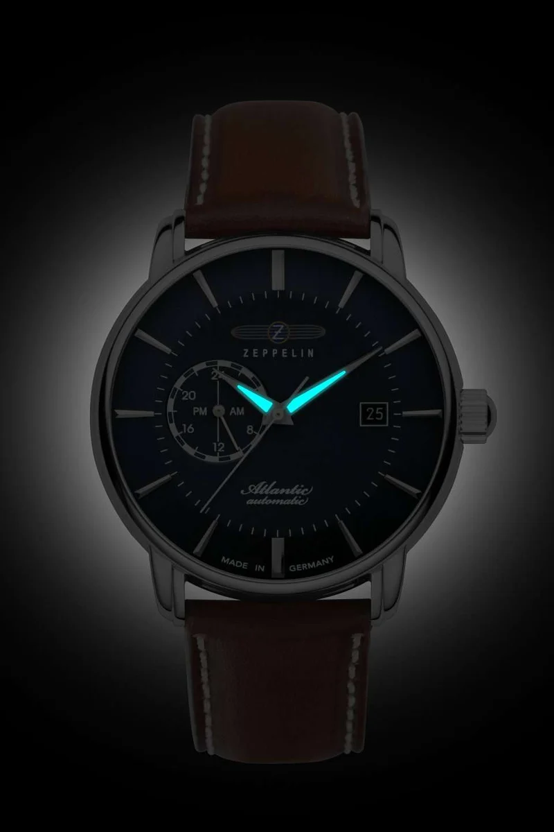 Zeppelin Atlantic 8470-3 Herrenuhr Blau • Automatikwerk Miyota 8217 • Made in Germany