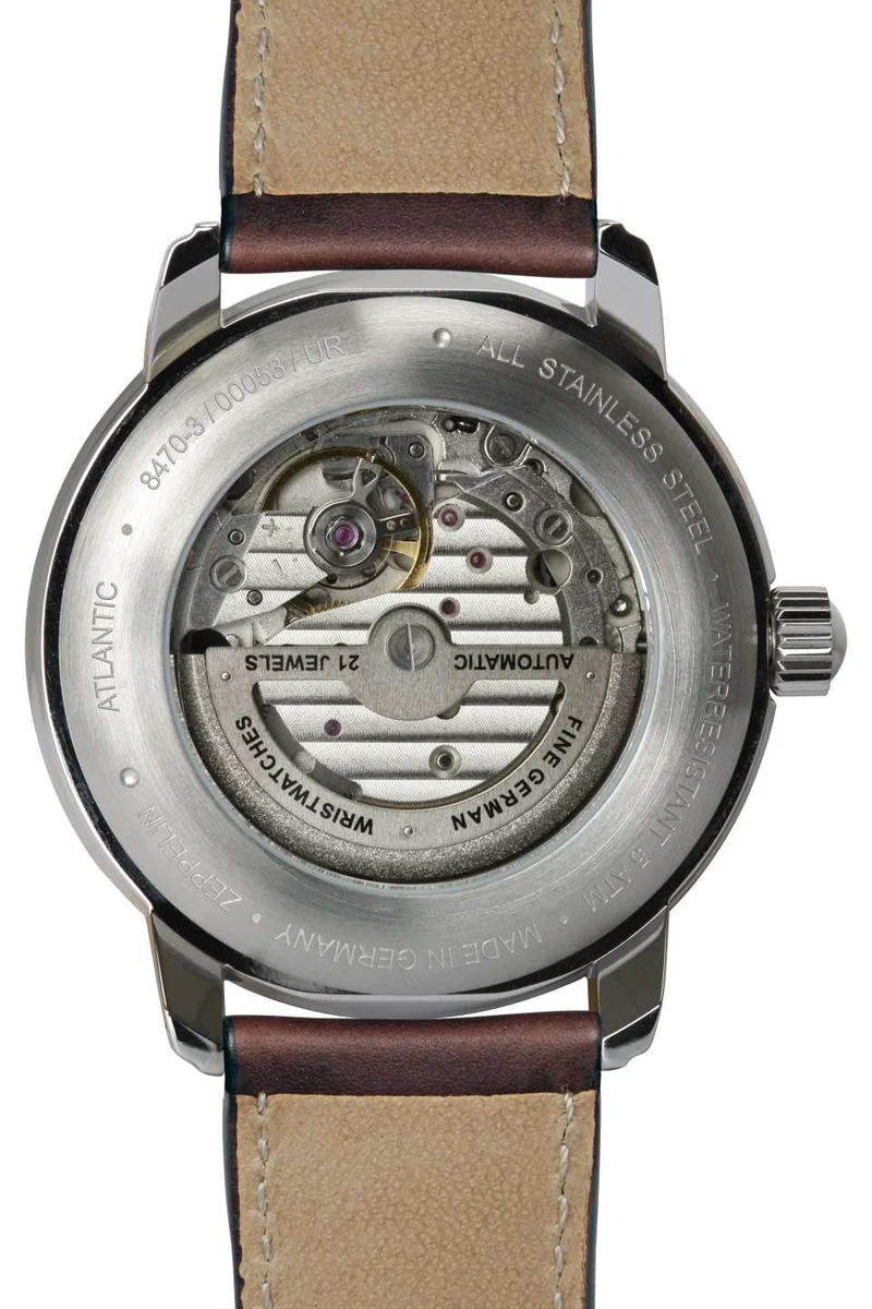 Zeppelin Atlantic 8470-3 Herrenuhr Blau • Automatikwerk Miyota 8217 • Made in Germany