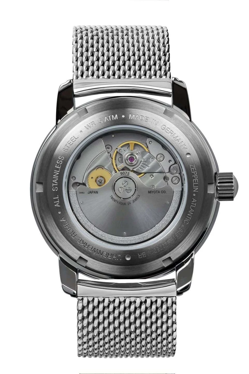 Zeppelin Atlantic 8468M3 Herren Armbanduhr Blau • Echte GMT-Funktion (Flyer-GMT) • Automatikwerk Miyota 9075