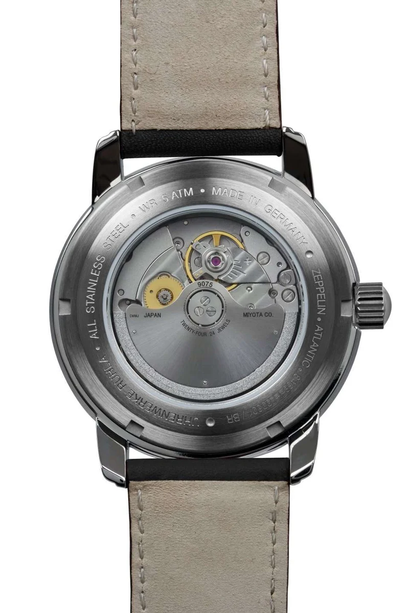 Zeppelin Atlantic 8468-1 Herrenuhr Silber • Automatik GMT Miyota 9075 • Made in Germany