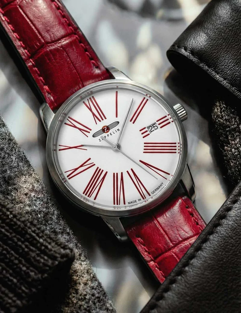 Zeppelin Flatline 8347-5 Herren Armbanduhr • Flaches Quarzwerk • Elegantes Design