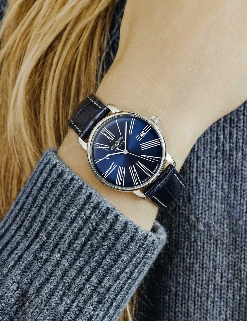 Zeppelin Flatline 8345-3 Herren Armbanduhr • Quarzwerk • Schlichtes Bauhaus-Design