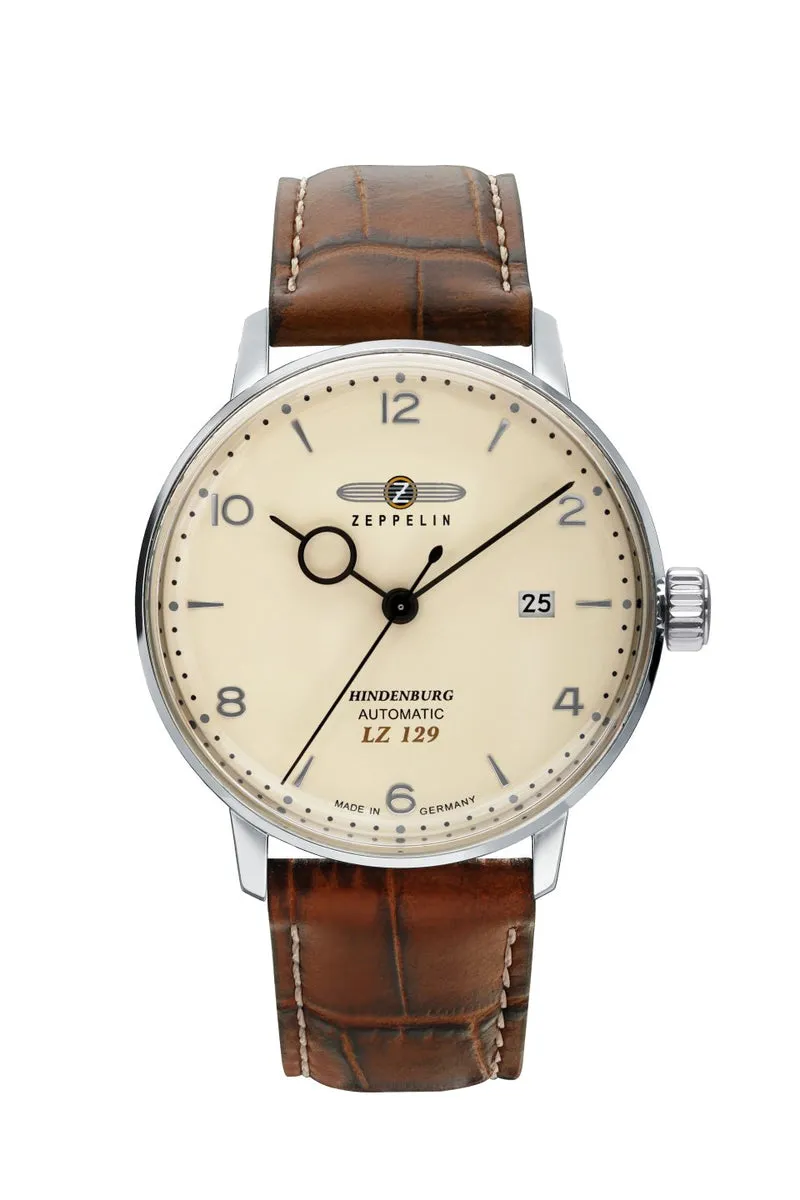 Zeppelin Hindenburg LZ129 8062-5 Herrenuhr Beige • Automatikwerk Miyota 8215 • K1 Mineralglas