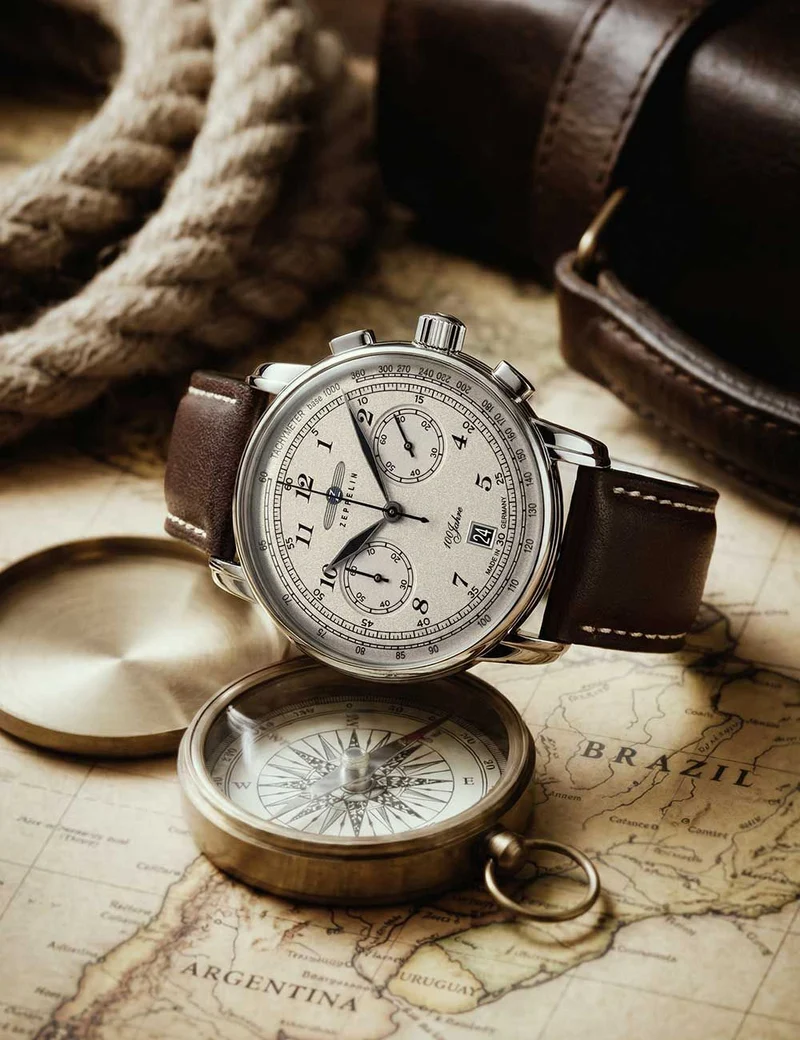 Zeppelin 100 Jahre 7674-6 Herrenuhr Beige • Japanisches Quarzwerk Citizen-Miyota 6S21 • Made in Germany