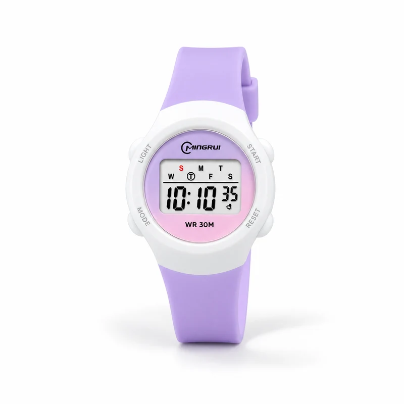 Digitaal Kinderhorloge Sportief Waterdicht met Alarm Stopwatch en Timer Siliconen Band voor Jongens en Meisjes | Sansoti