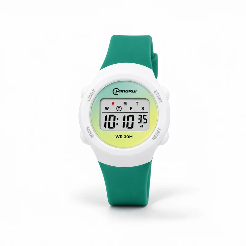 Digitaal Kinderhorloge Sportief Waterdicht met Alarm Stopwatch en Timer Siliconen Band voor Jongens en Meisjes | Sansoti