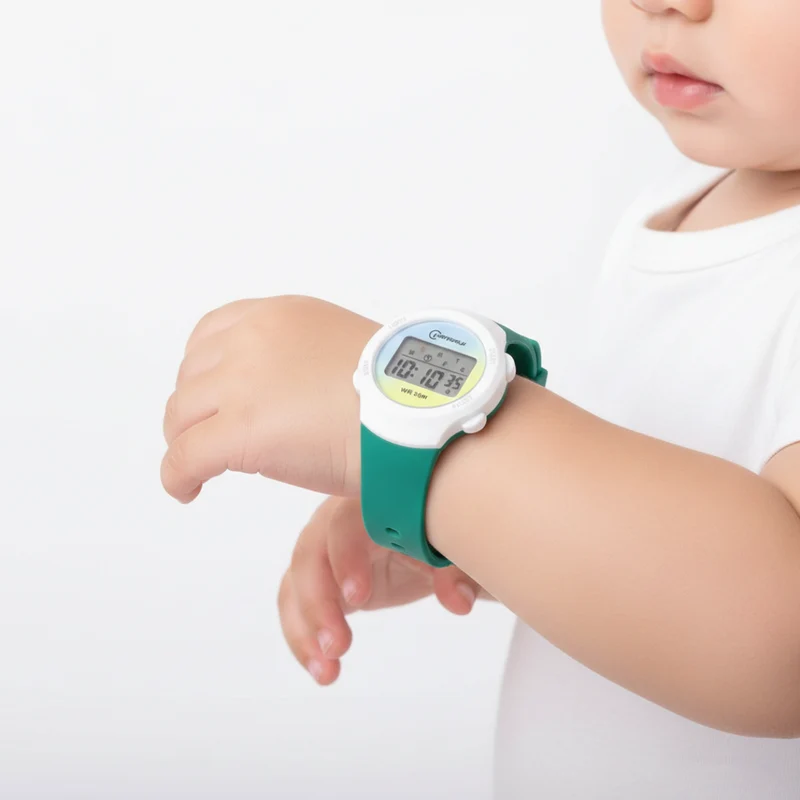 Digitaal Kinderhorloge Sportief Waterdicht met Alarm Stopwatch en Timer Siliconen Band voor Jongens en Meisjes | Sansoti