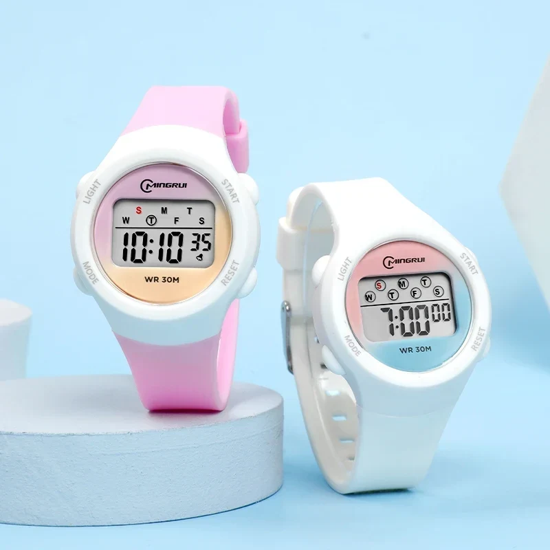Digitaal Kinderhorloge Sportief Waterdicht met Alarm Stopwatch en Timer Siliconen Band voor Jongens en Meisjes | Sansoti