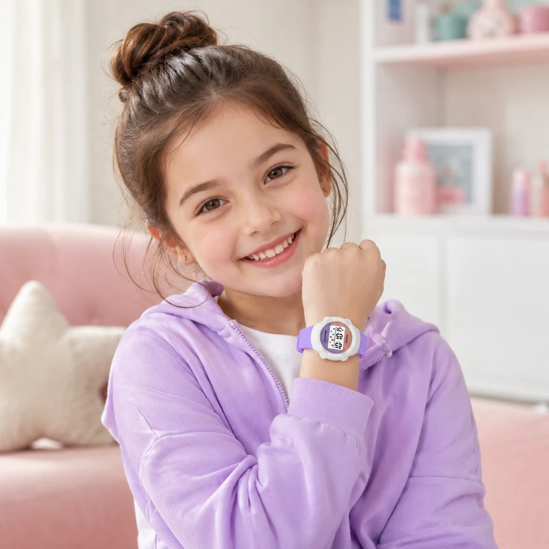 Digitaal Kinderhorloge Sportief Waterdicht met Alarm Stopwatch en Timer Siliconen Band voor Jongens en Meisjes | Sansoti