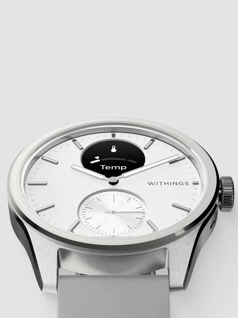 Withings ScanWatch 2 HWA10-model 5-All-Int Smartwatch Weiß • Hybrid-Smartwatch mit EKG • 5 ATM wasserdicht