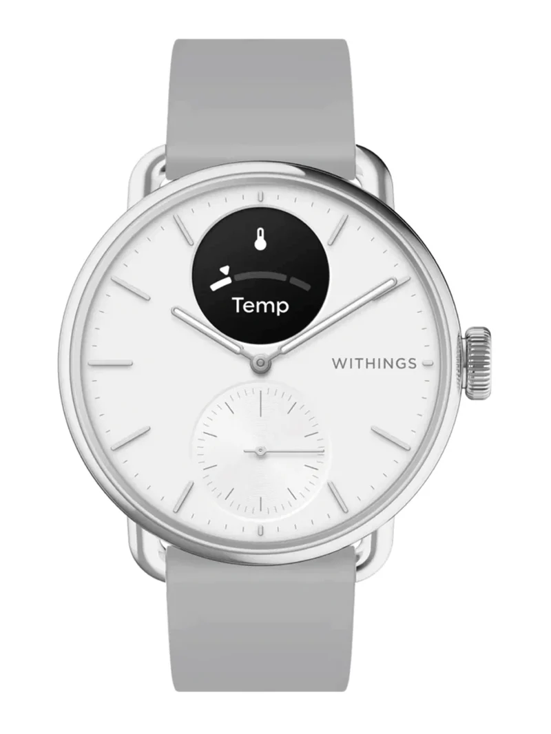Withings ScanWatch 2 HWA10-model 2-All-Int Damen Smartwatch Weiß • Hybrid-Smartwatch mit Gesundheitssensoren • 5 ATM Wasserdicht