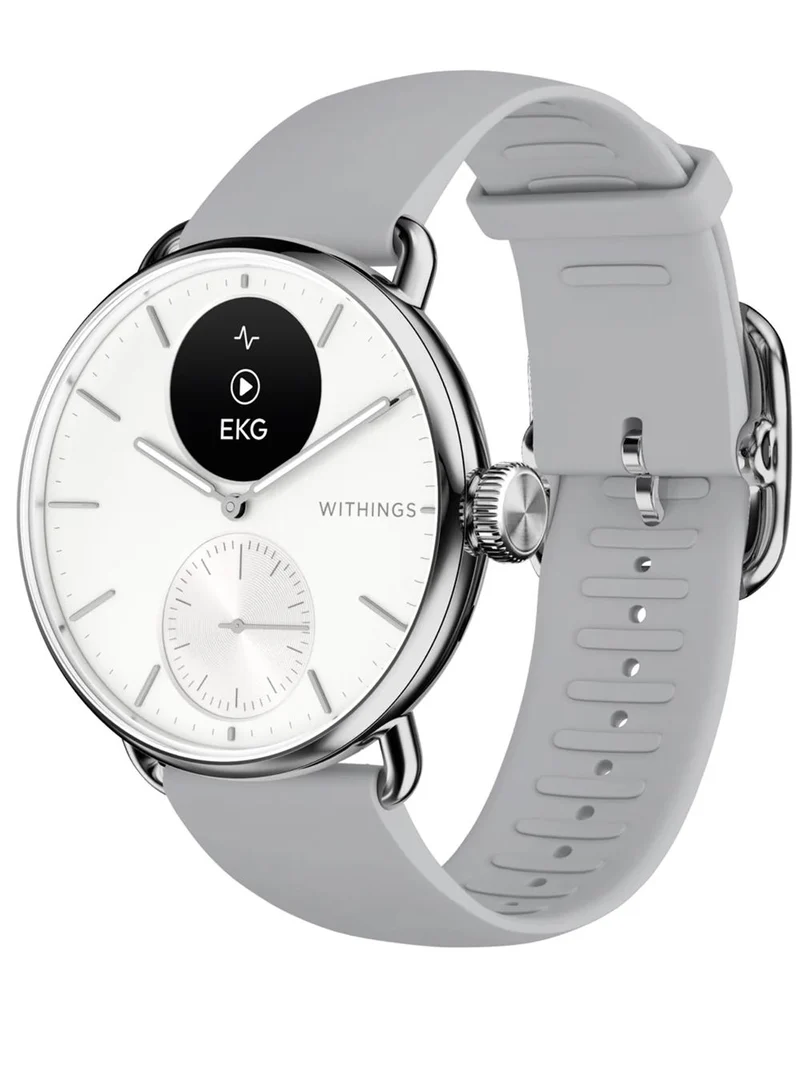 Withings ScanWatch 2 HWA10-model 2-All-Int Damen Smartwatch Weiß • Hybrid-Smartwatch mit Gesundheitssensoren • 5 ATM Wasserdicht