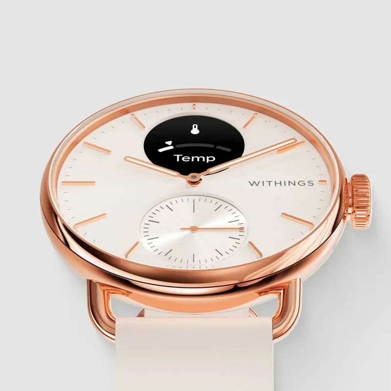 Withings ScanWatch 2 HWA10-MODEL 3-ALL Damen Armbanduhr Roségold • GPS und EKG • Gesundheitsüberwachung