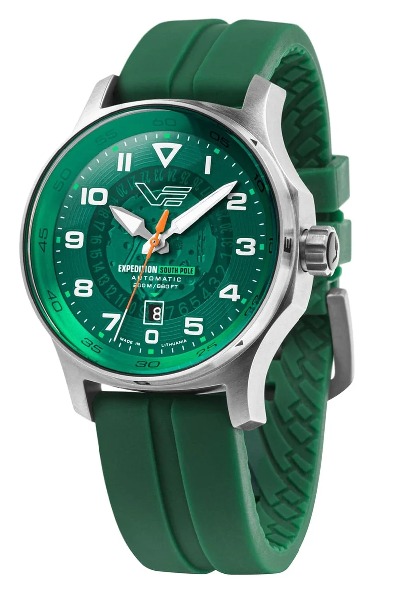Vostok Europe Expedition South Pole YN55-592A759-GRN Herrenuhr Grün • Automatikwerk mit Sichtboden • 20 Bar Wasserdicht