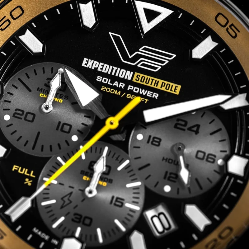 Vostok Europe Expedition South Pole Chrono VR42-592C763_YLW Herrenuhr Gelb • Solarantrieb • Chronograph