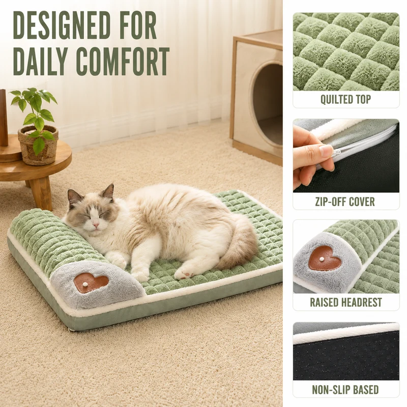 Orthopedisch Huisdiermand Ligmat Memory Foam Hond Kat Afneembaar Wasbaar Antislip Comfort Slaapplaats XL | Sansoti