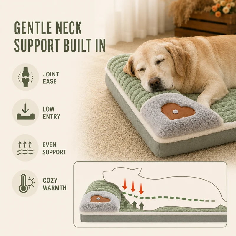 Orthopedisch Huisdiermand Ligmat Memory Foam Hond Kat Afneembaar Wasbaar Antislip Comfort Slaapplaats XL | Sansoti