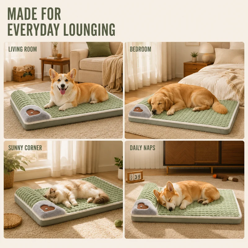 Orthopedisch Huisdiermand Ligmat Memory Foam Hond Kat Afneembaar Wasbaar Antislip Comfort Slaapplaats XL | Sansoti