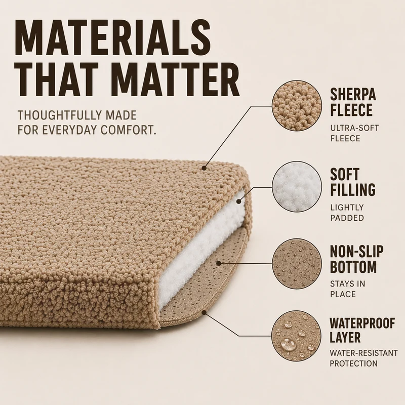 Orthopedische Hondenmat Memory Foam met Wasbare Hoes Antislip Basis Waterbestendig Comfortabel Vijf Maten | Sansoti