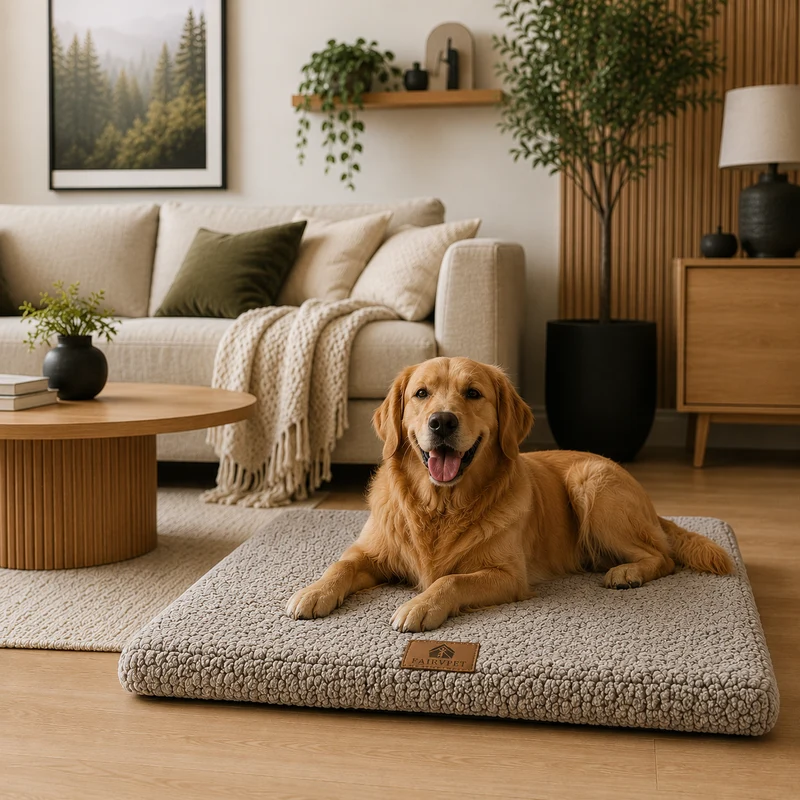 Orthopedische Hondenmat Memory Foam met Wasbare Hoes Antislip Basis Waterbestendig Comfortabel Vijf Maten | Sansoti