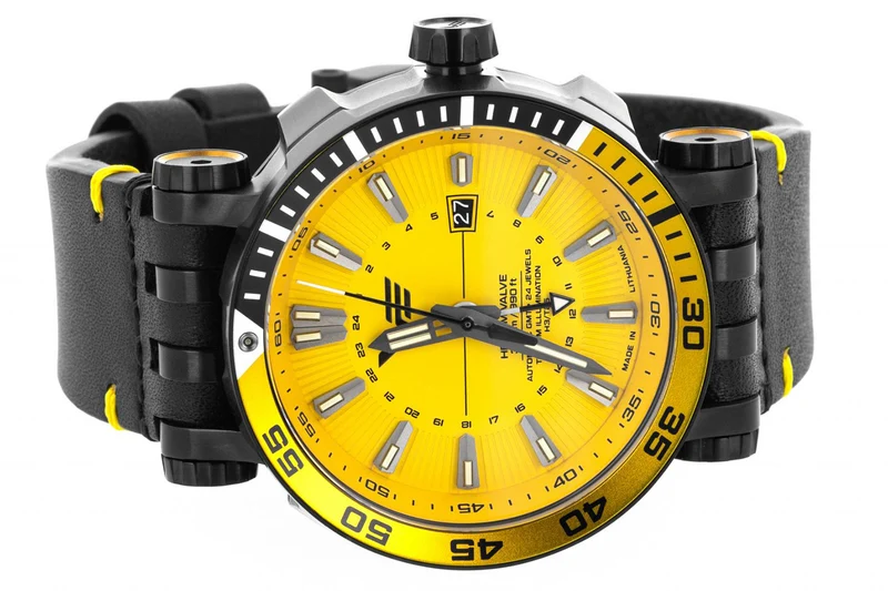 Vostok Europe Energia Rocket NH34-575C719 Herrenuhr Gelb • GMT-Uhrwerk • 2 Wechselarmbänder