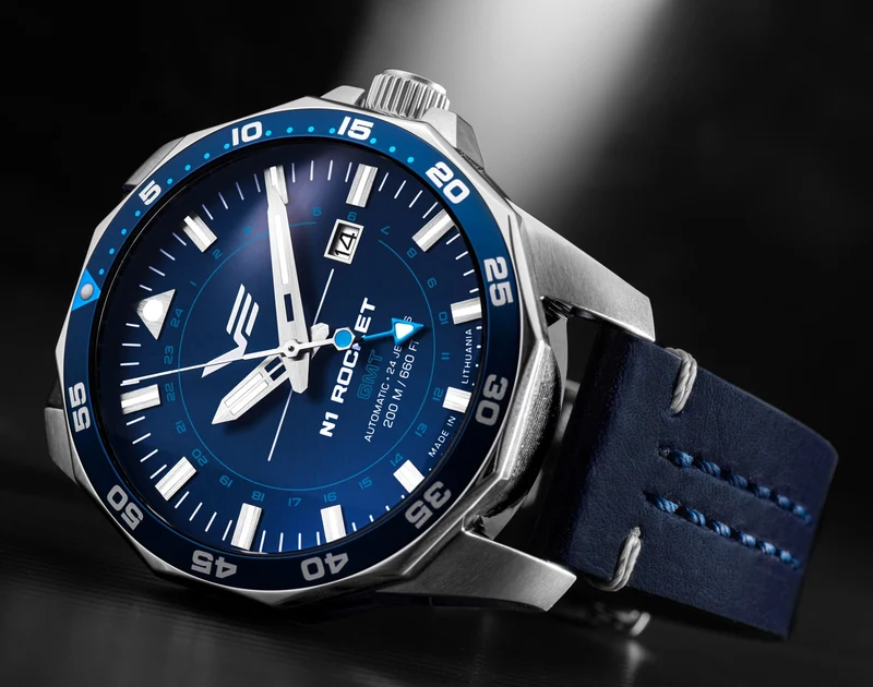 Vostok Europe Rocket N1 NH34-225A712-LBBLAU Herren • GMT-Automatikwerk • Dunkelblau