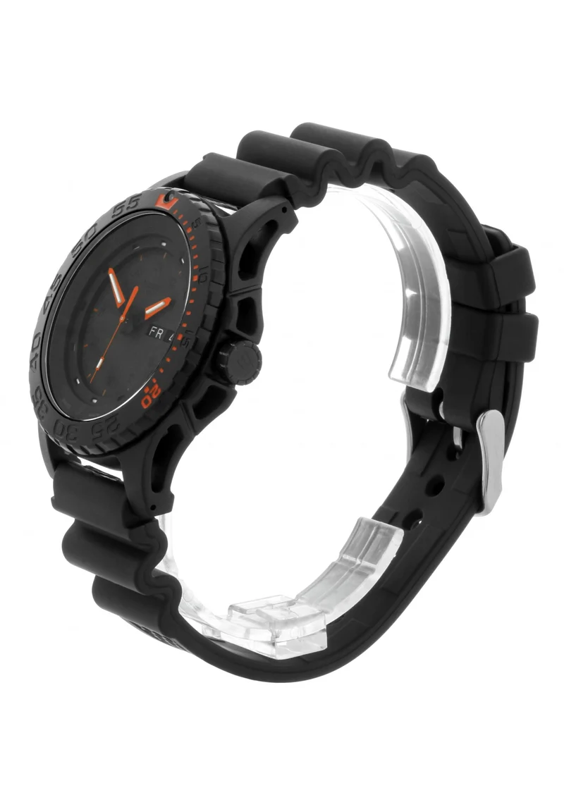 Traser Red Combat 7630027700398 Herrenuhr Rot • Militärisches Kautschukarmband • Tritium-Leuchtmarkierung