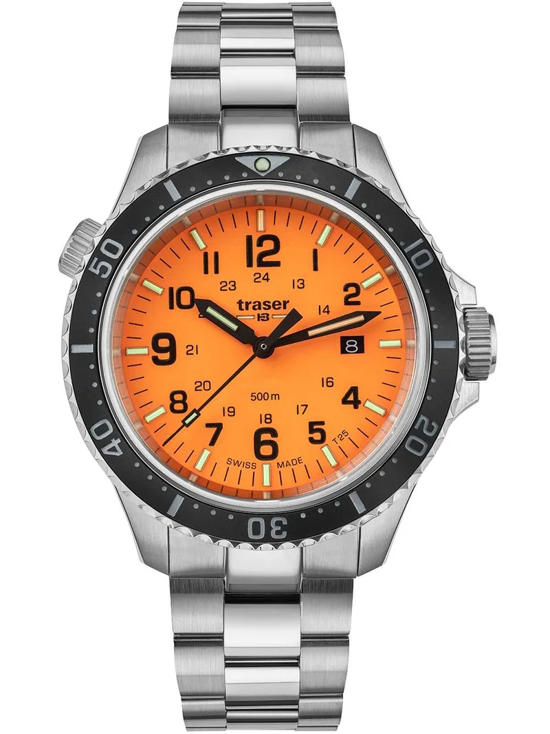 Traser H3 P67 T25 SuperSub 109381 Herrenuhr Orange • Tritium-Leuchtmasse H3 • 50 ATM Wasserdicht