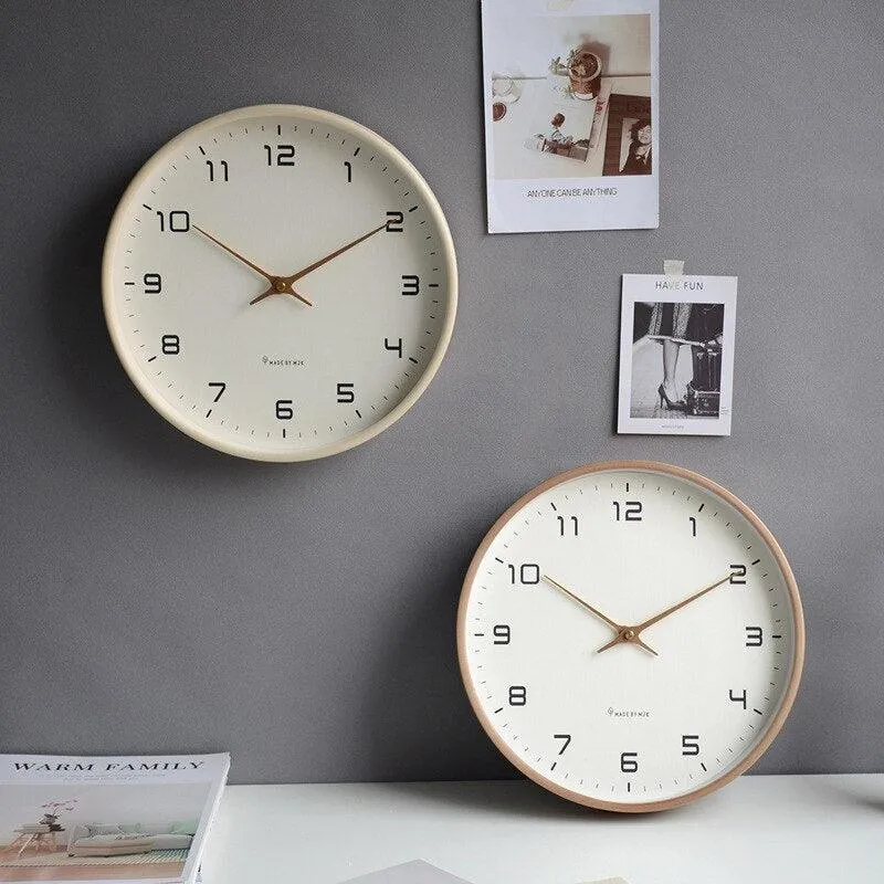 Wandklok Stil Uurwerk Minimalistisch Kunststof 25cm 30cm Woonkamer Slaapkamer Modern | Sansoti